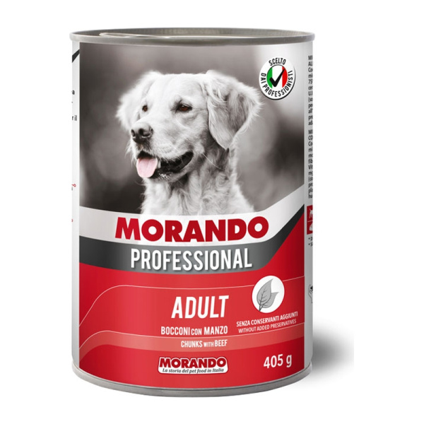 MORANDO  Hrană umedă  pentru caini Bocconcini Morando Cane Manzo 0,405g