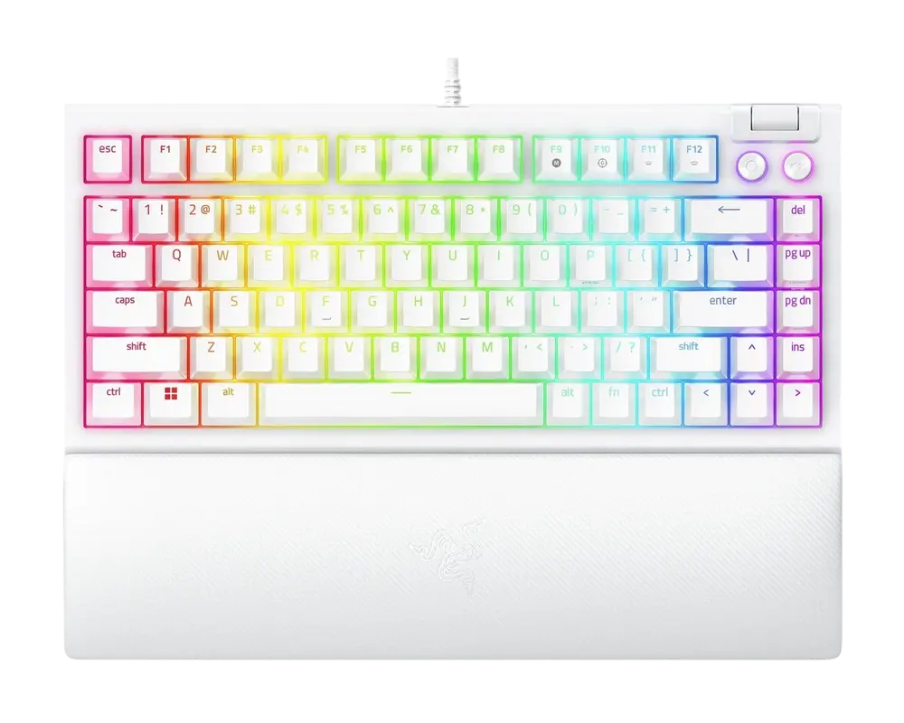 Tastatură Razer BlackWidow V4 75%, Cu fir, Alb