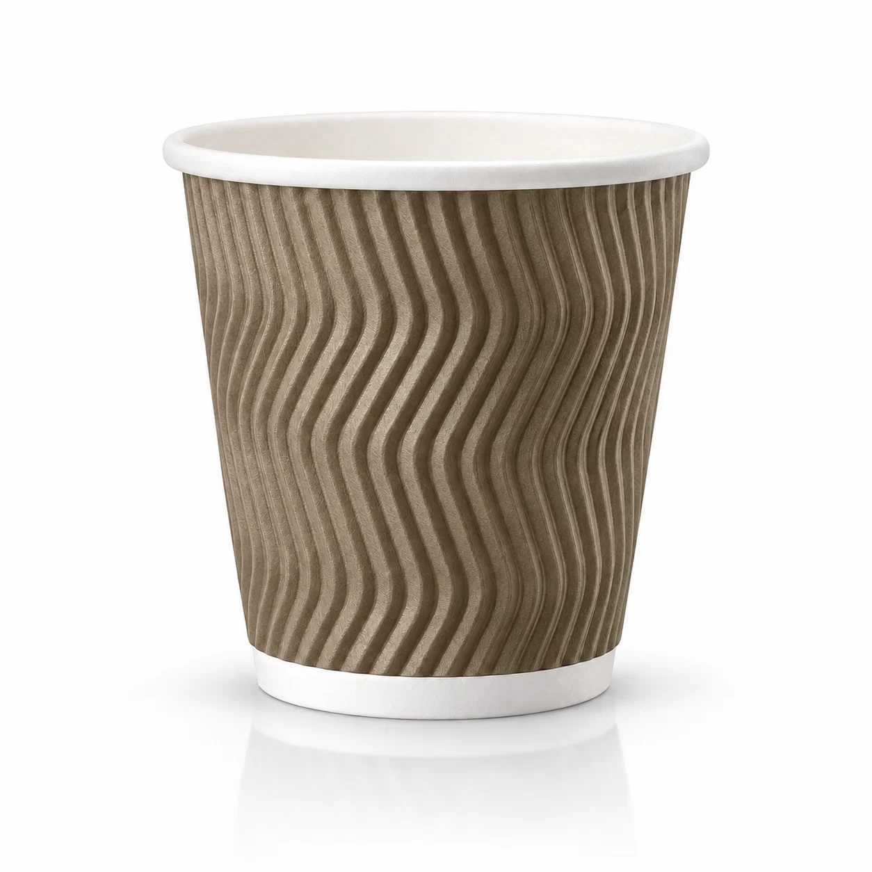 Pahar din hirtie Ripple S 7oz (210 ml) craft d73mm (25 buc)