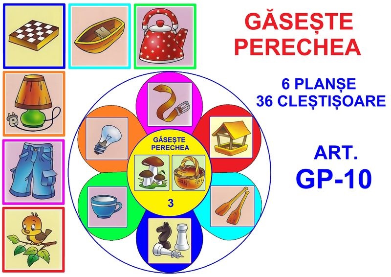 GP-10 Joc cu cleşte Găseşte perechea