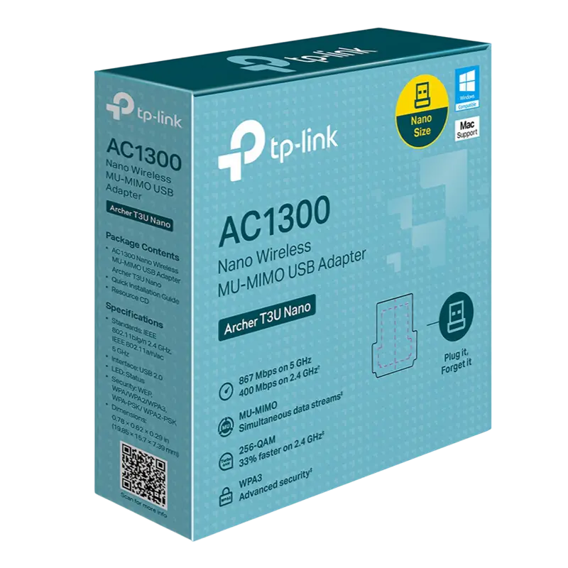 Adapter USB  TP-LINK Archer T3U Nano