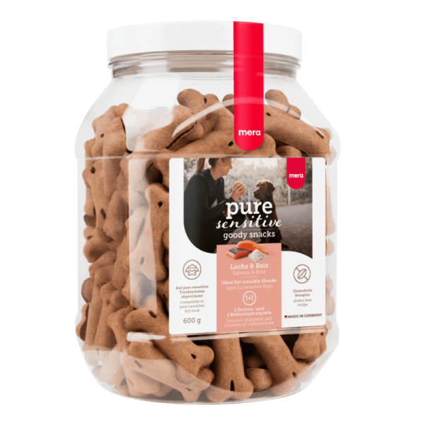 MERA Hrană p/u câini Goody Snack salmon & rice 0,6kg/59178