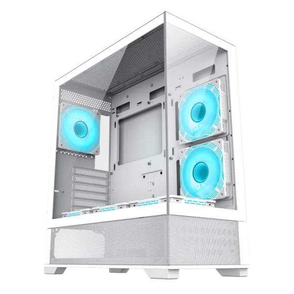 Carcasă PC Gamemax VISTA, Midi-Tower, Fără PSU, Alb