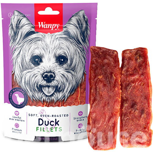 WANPY Soft, Oven-roasted Duck Fillets for DOG  100g x10 (official)
