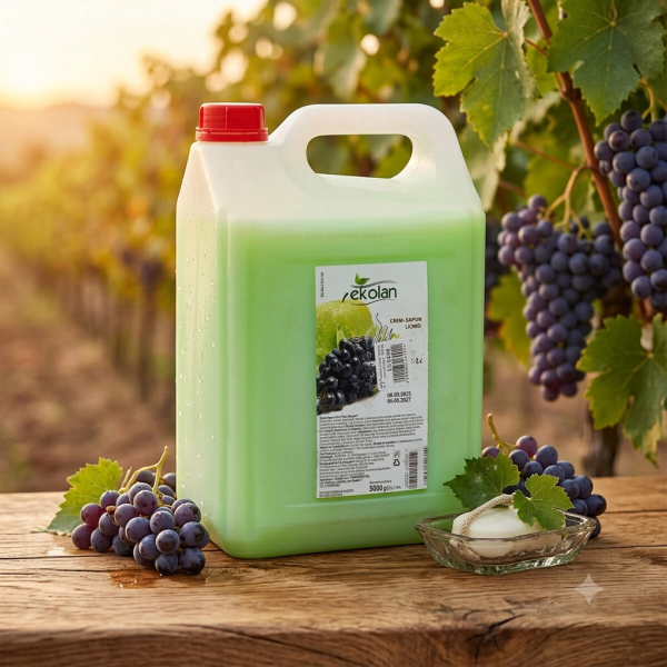 Săpun lichid cremă Ekolan „Măr și Struguri”, 5 L