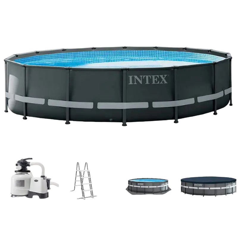 Piscină cu cadru metalic Intex XTR Ultra Frame, 19156L, Negru, 26326