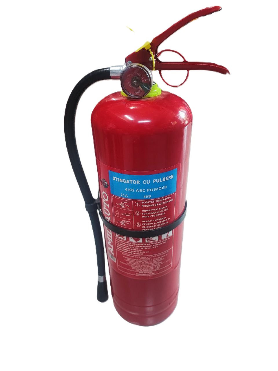 Stingator cu pulbere 4 kg. ’DaAutoCar’ cu carlig de perete