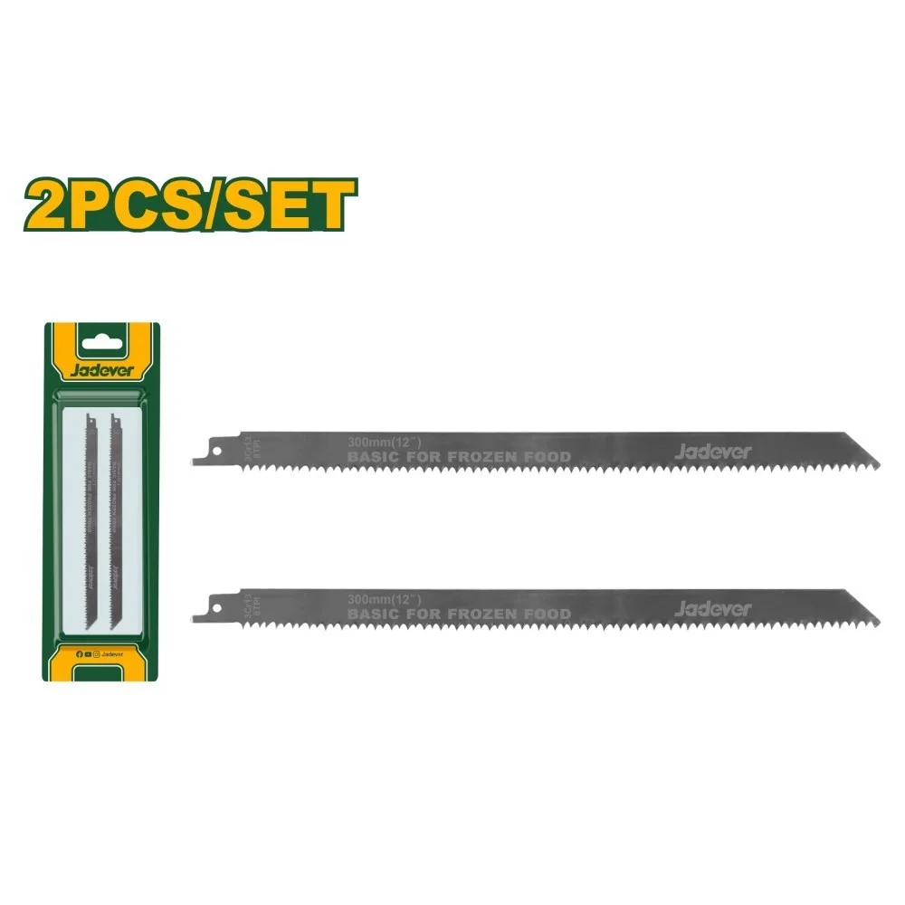 Set pânze (2 buc) pentru ferăstrău sabie 8TPI 300mm; Jadever