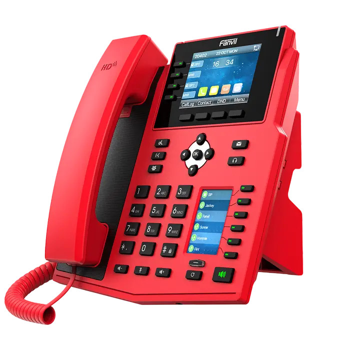 Telefon IP Fanvil X5U-R, Roșu