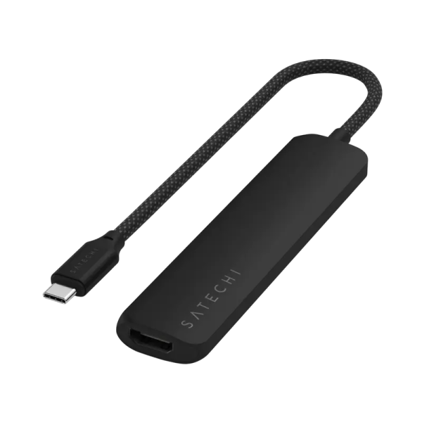 Adapter Satechi Slim multiport 6-in-1 USB-C, Black