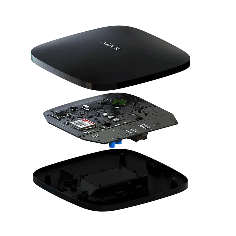 Panou inteligent de control al alarmei Ajax Hub 2, Negru