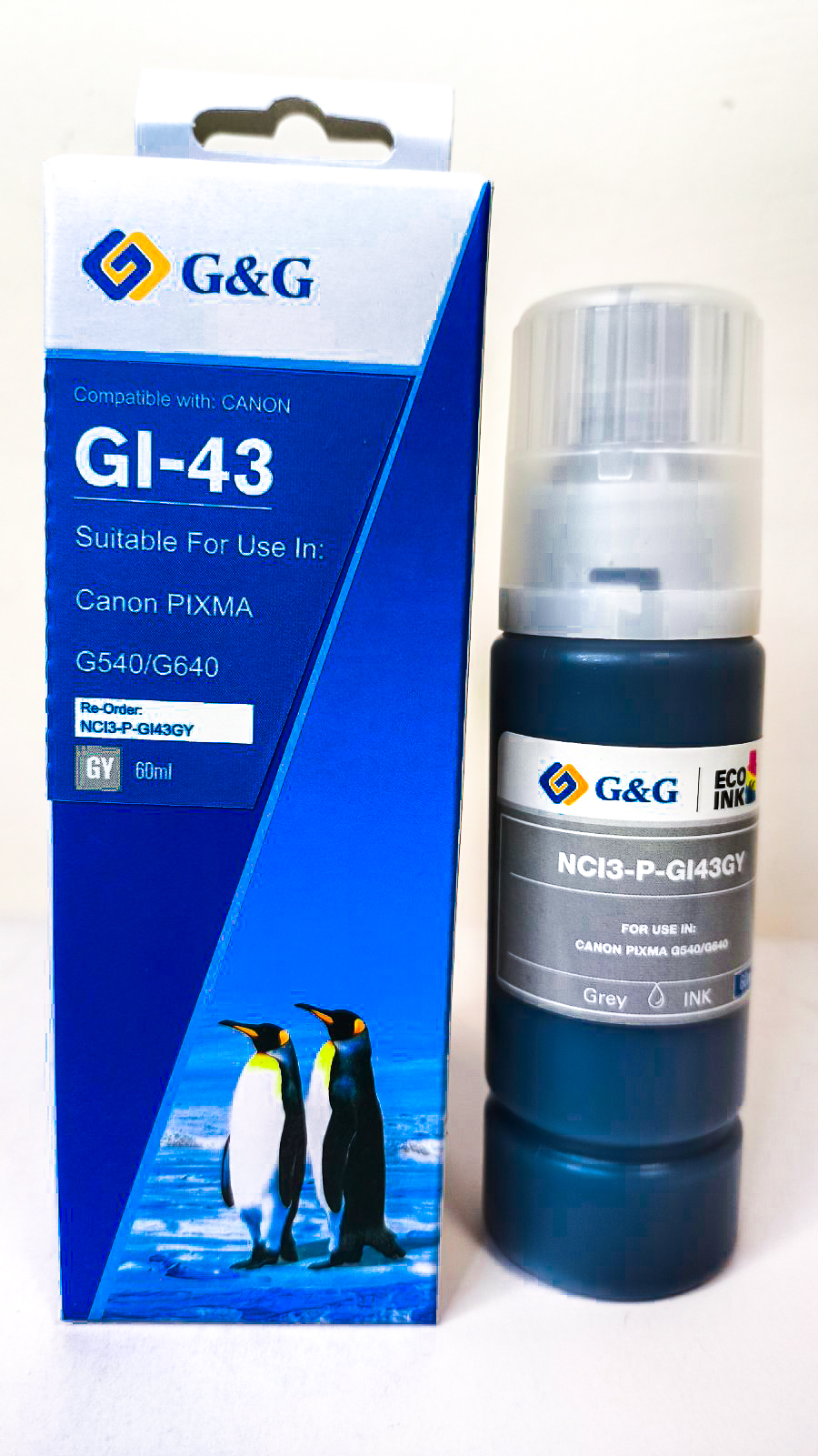 Cerneală Canon Premium compatibilă GI-43GY Grey for PIXMA G540/ 640, 60ml