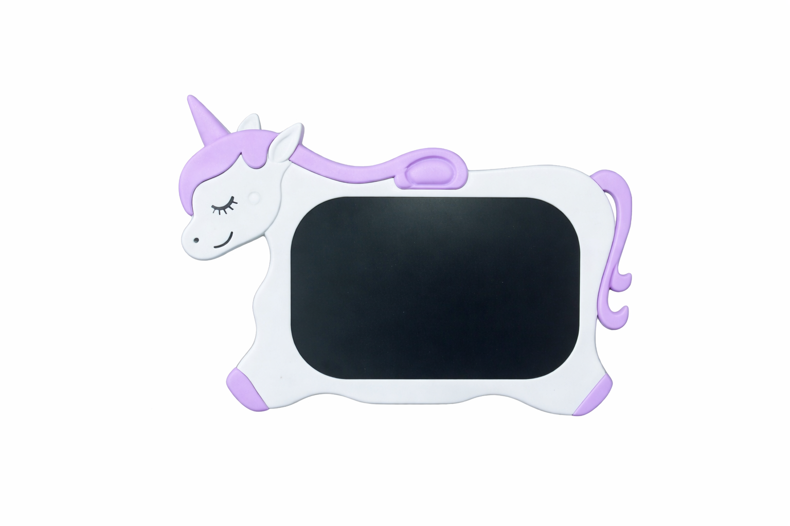 Tableta LCD scris si desen copii unicorn mov, ecran 10 inch, tableta magica educativa, writing tablet reutilizabila, jucarie interactiva fete, stylus inclus, stergere rapida, anti hartie, tableta desen copii, cadou 3+ ani