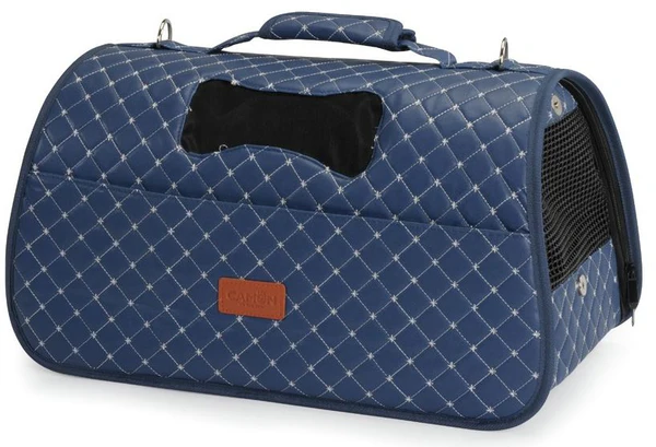 CAMON Quilted pet bag BLUE, geantă de transport