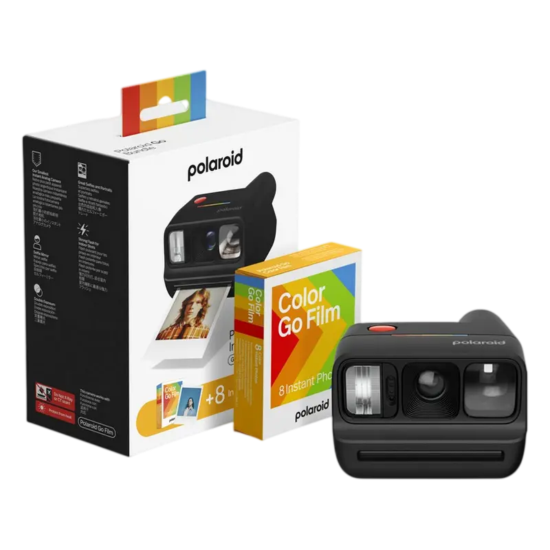 Cameră Foto Polaroid Go Gen 3 + Color Film Bundle, Negru