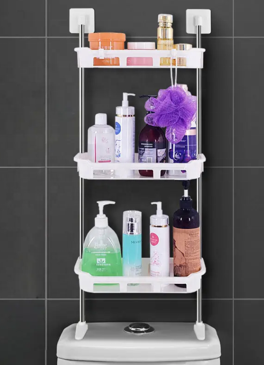Raft Organizator pentru Baie cu 3 Niveluri – Maximizează spațiul tău!