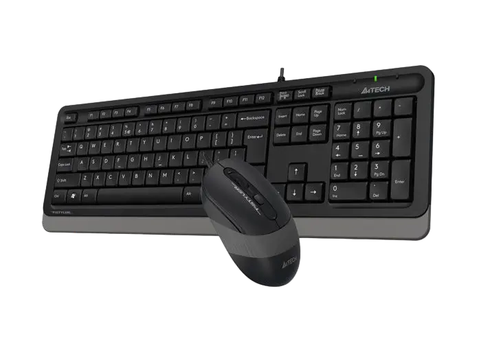 Set Tastatură + Mouse A4Tech F1010, Cu fir, Negru/Gri