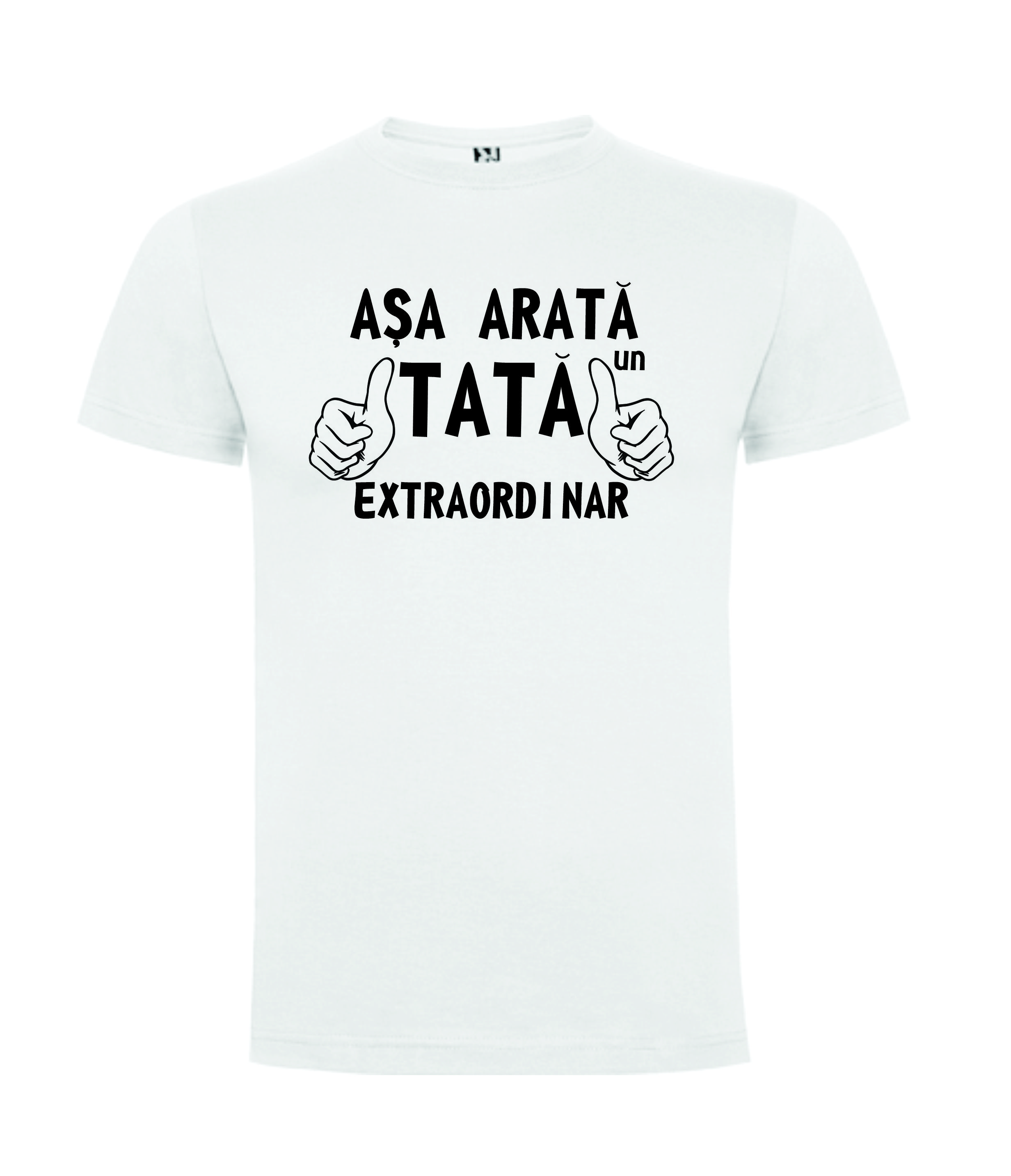 Tricou personalizat Asa arata un tata extraordinar, alb, marimea L