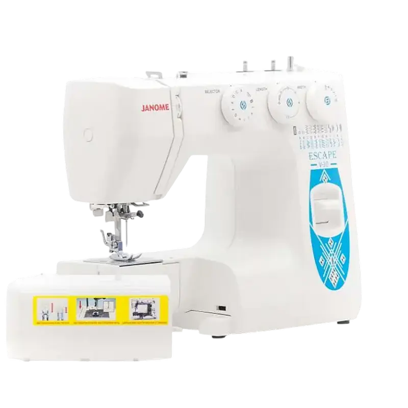 Mașină de cusut JANOME Escape V-30, Alb