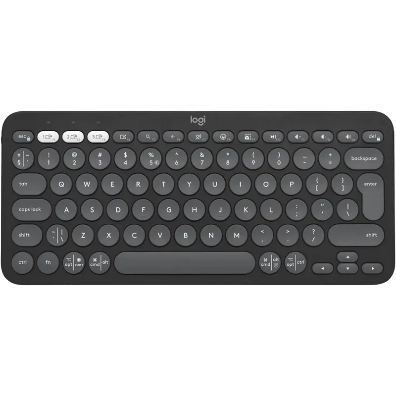 Tastatură Logitech K380S, Fără fir, Grafit