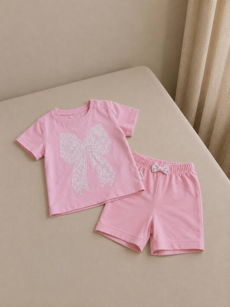 Costum pentru copii: tricou cu pantaloni scurți „Fundiță”, Turcia