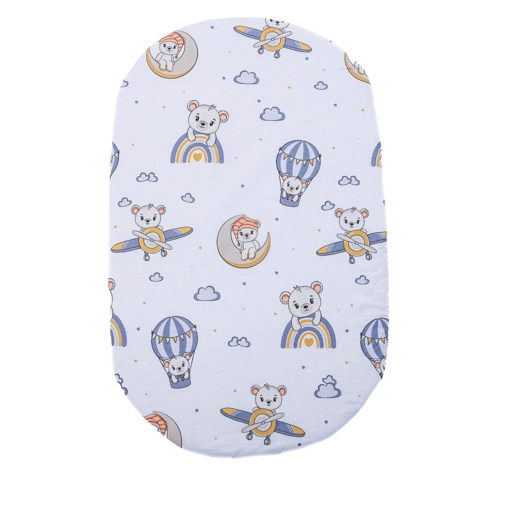 Cersaf elastic din bumbac pentru carucior Ursulet pe avion