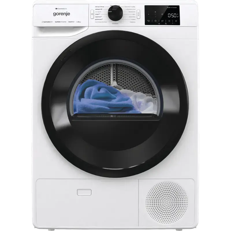 Uscător de rufe Gorenje DPNE83GNLWIFI, 8kg, Alb