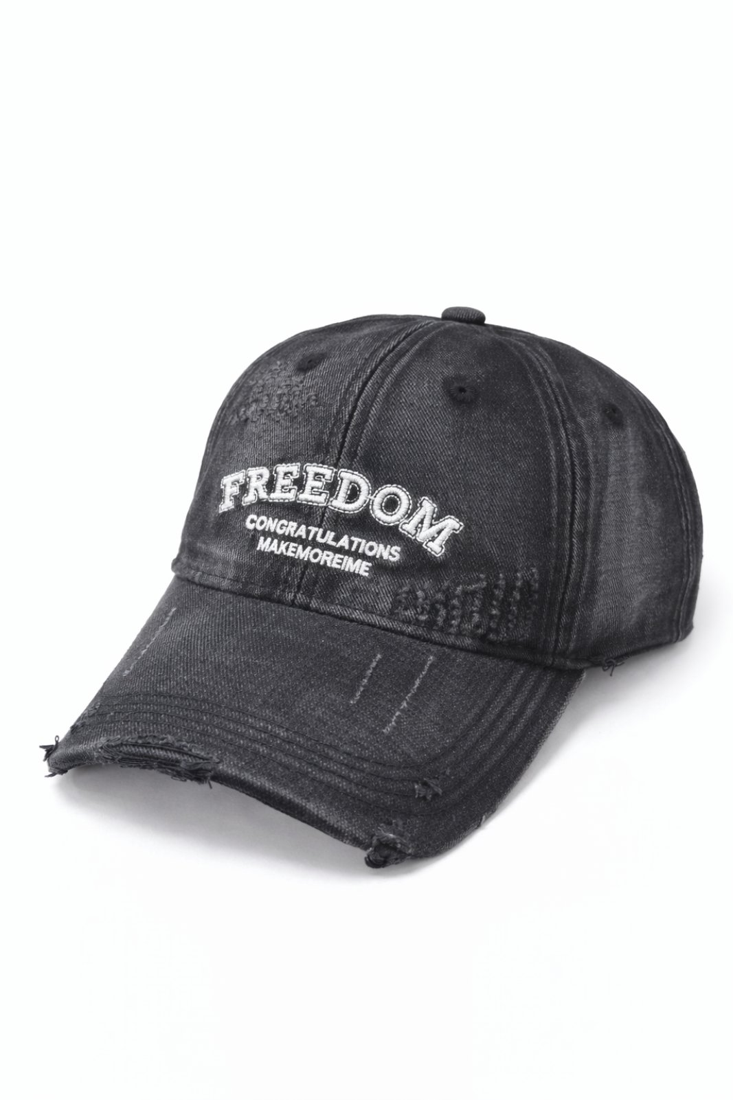 Șapcă denim neagră tip vintage „Freedom” – stil casual