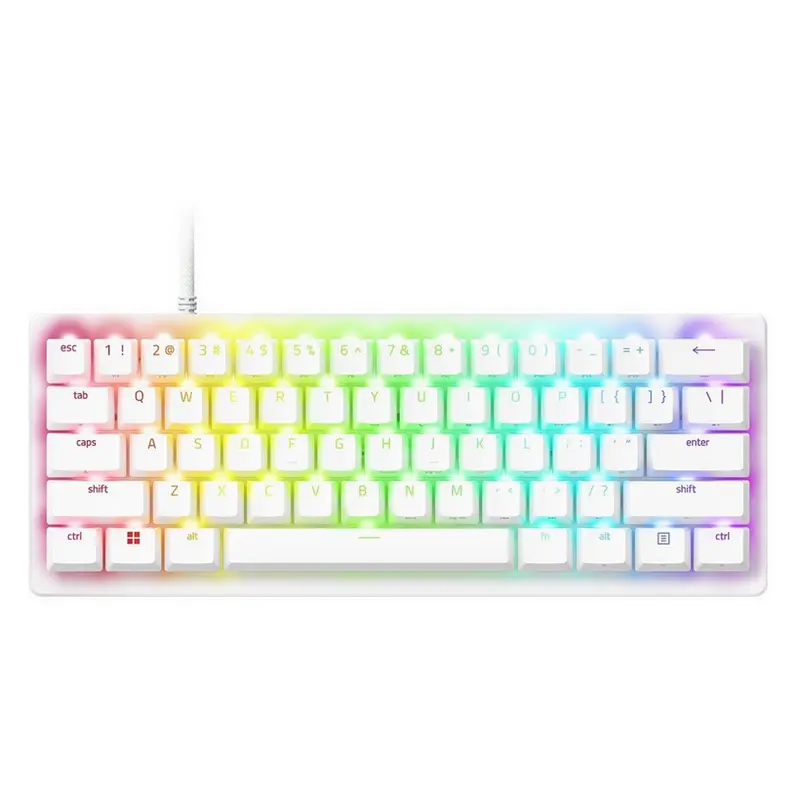 Tastatură Razer Huntsman V3 Pro Mini, Cu fir, Alb