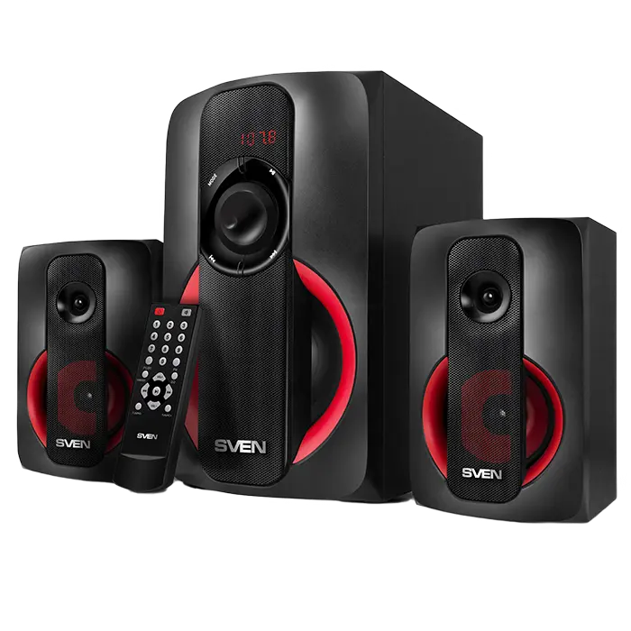 Boxe pentru calculator 2.1 SVEN MS-304, Negru/Roșu