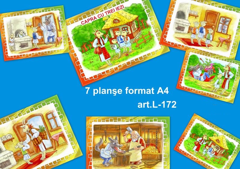 L-172 Povestea Capra cu doi iezi - 7 planşe A4