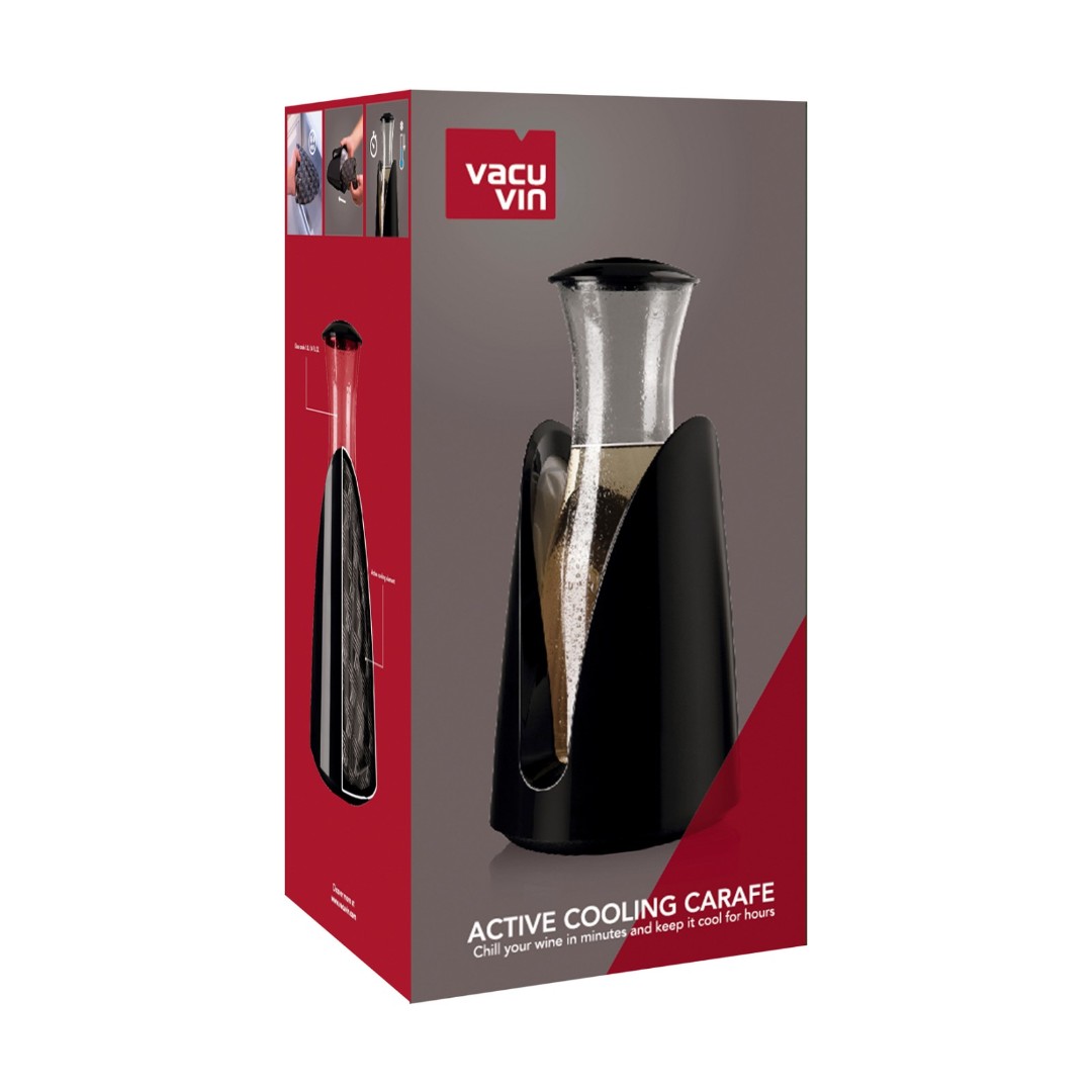 Vacu Vin Active Cooling Carafe Black