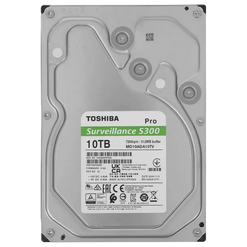 Unitate HDD Toshiba S300 Pro, 3.5", 10 TB <MD10ADA10TV>