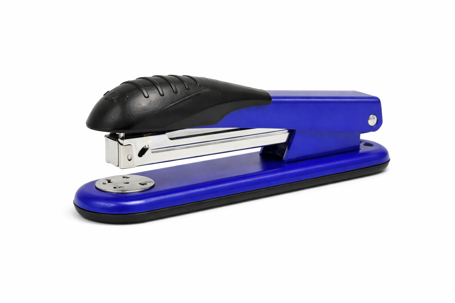 Capsator Scholz, 30 file, 85 mm, albastru, compatibil capse 24/6-26/6, capsator pentru scoala si birou