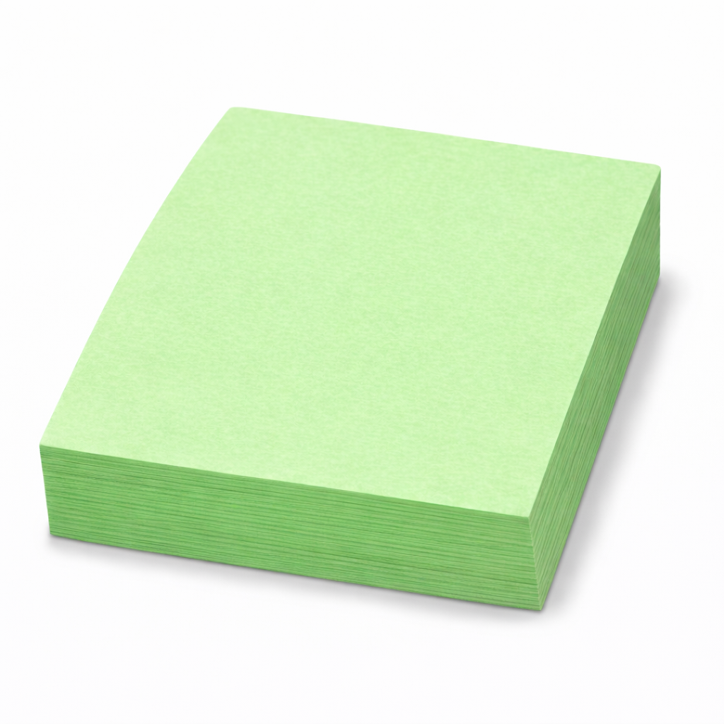 Cub notite adezive, 100 file, 38 x 51 mm, verde, adeziv puternic, usor de lipit si rupt, pentru clasificarea, marcarea documentelor, pentru casa, birou sau scoala, hartie