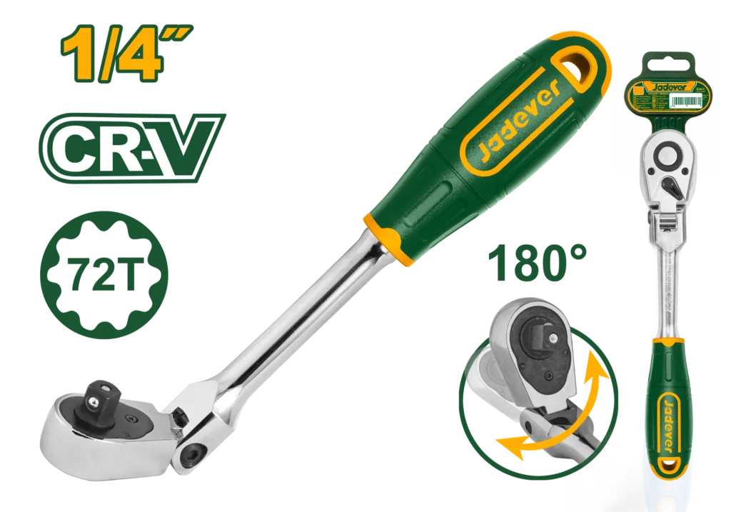 Cheie cu clichet și cap articulat flexibil 1/4" JDRW4214 Jadever