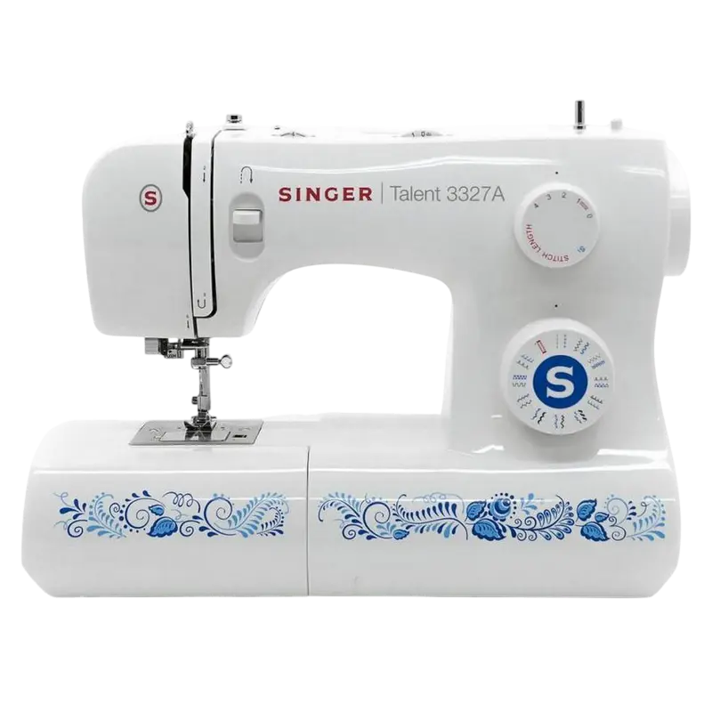 Mașină de cusut Singer 3327A, Alb | Albastru