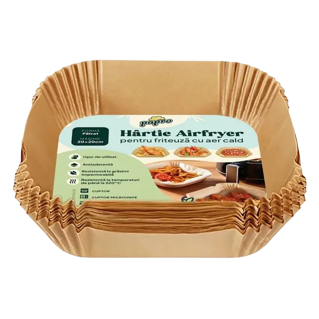 Square Air Fryer Paper 20x20, 25 pcs
