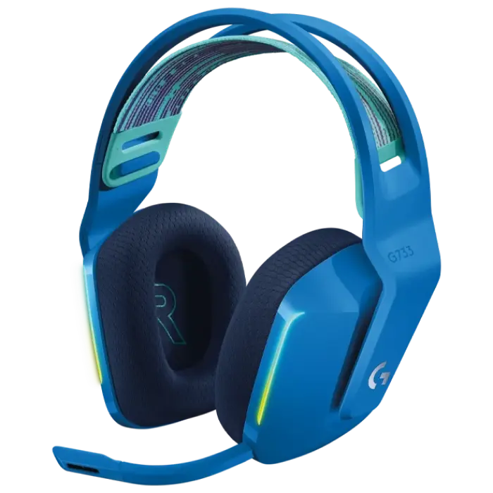 Căști gaming Logitech G733, Wireless, Albastru