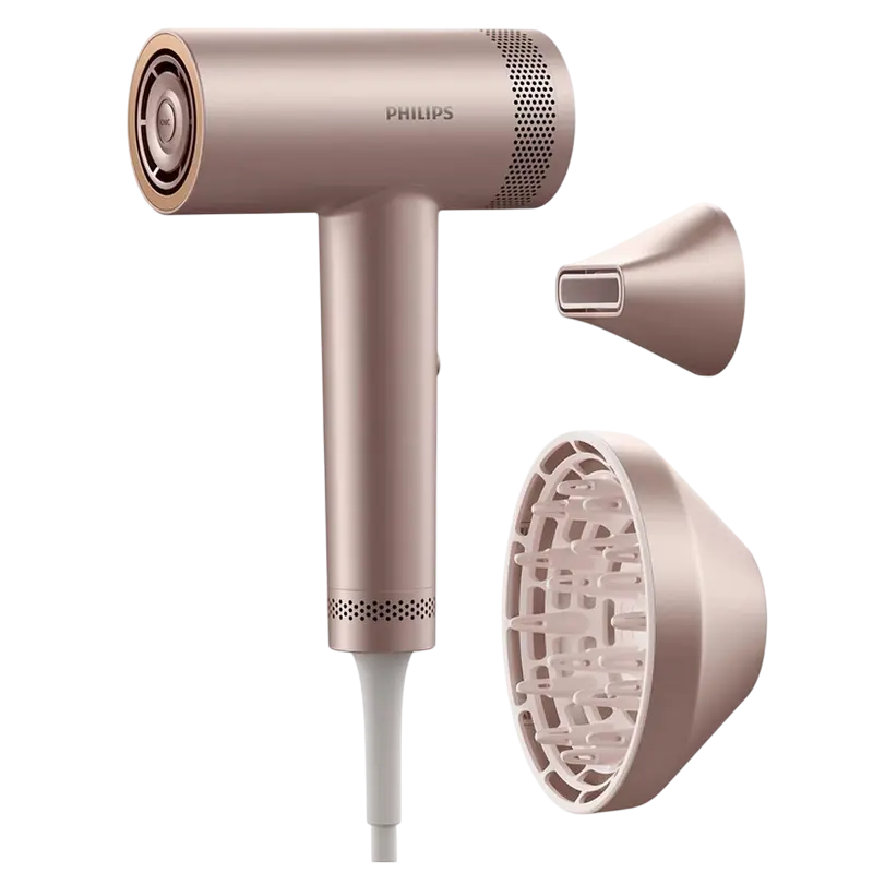 Uscător de păr Philips BHD837/10, 1400W, Roz