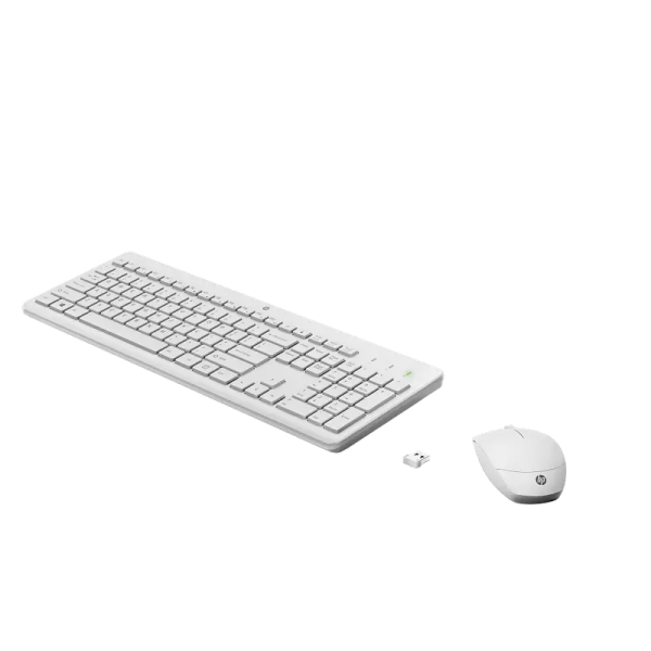 Set Tastatură + Mouse HP 230, Fără fir, Alb