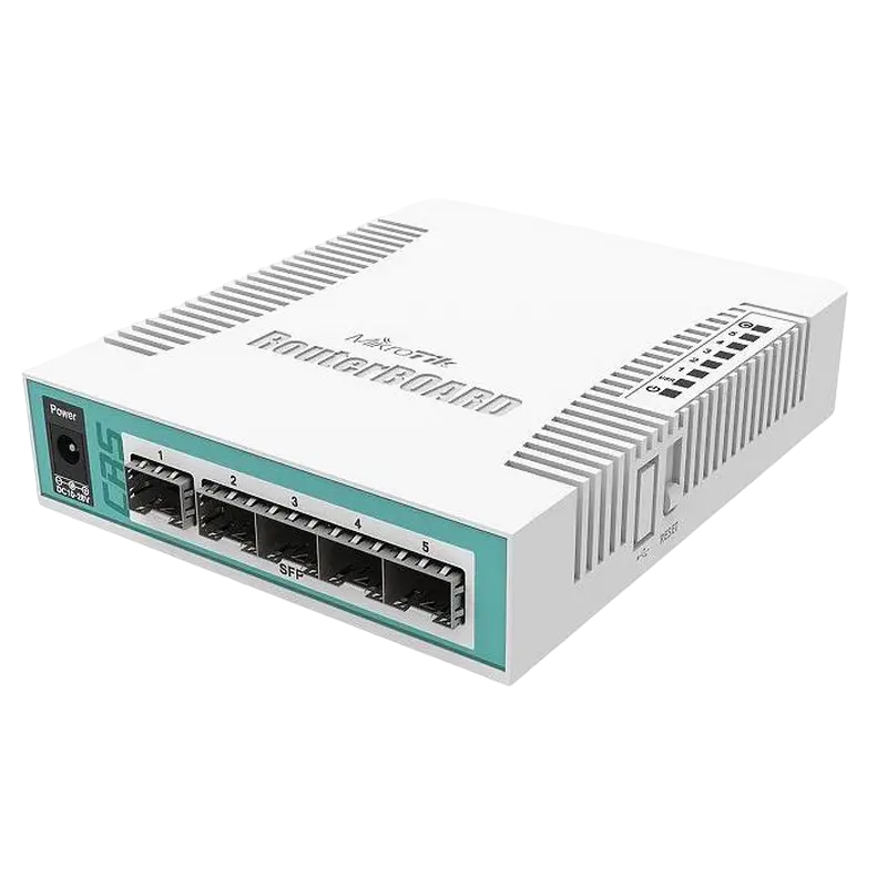 Comutator Router MikroTik CRS106-1C-5S, Alb