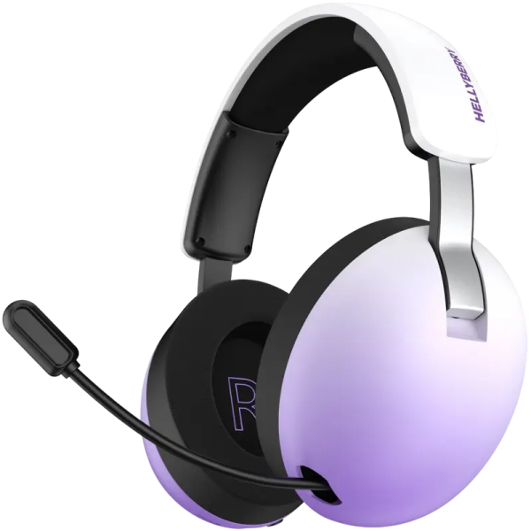 Căști gaming HATOR Hellyberry HH30 Pro, Fără fir, Alb | Violet