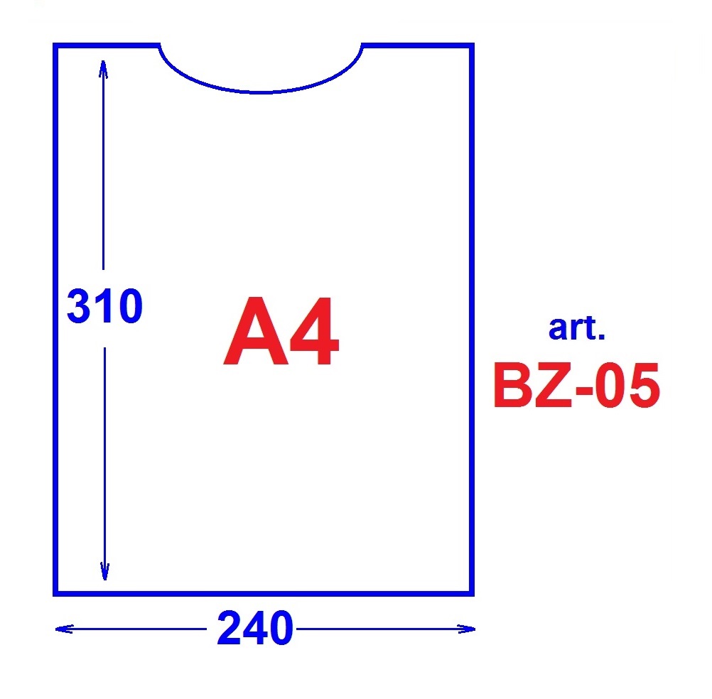 BZ-05 Buzunar transparent A4 310*240 mm