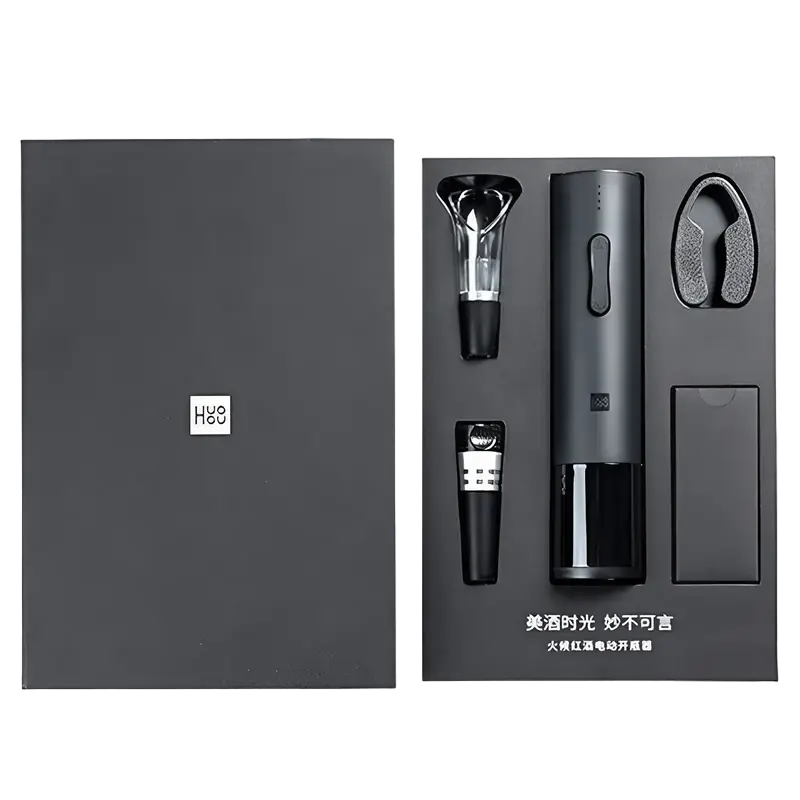 Set pentru vinuri Huohou HU0047, Negru