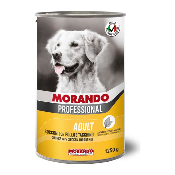 MORANDO Hrană umedă  pentru caini Bocconcini Morando Cane  Pollo Tacchino 1250g
