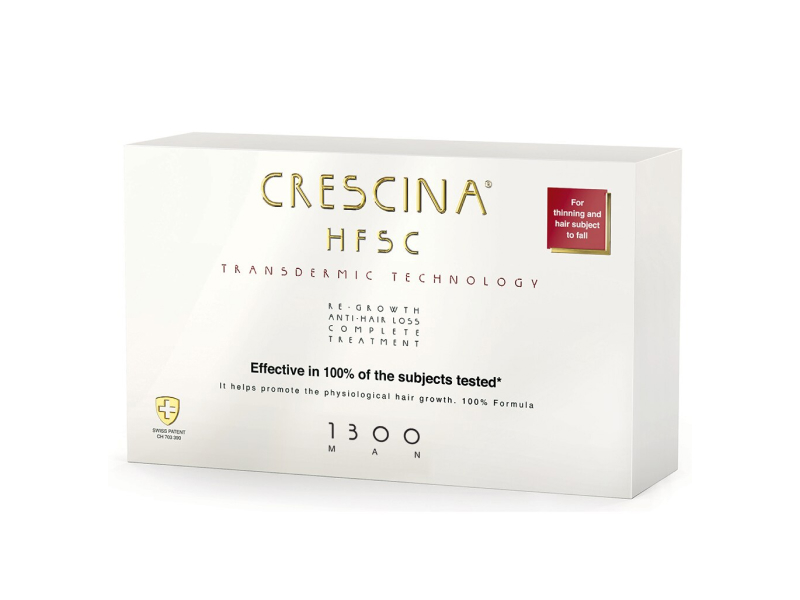 Crescina HFSC Transdernic 1300 Barbati tratament contra caderii parului fiole N10+N10