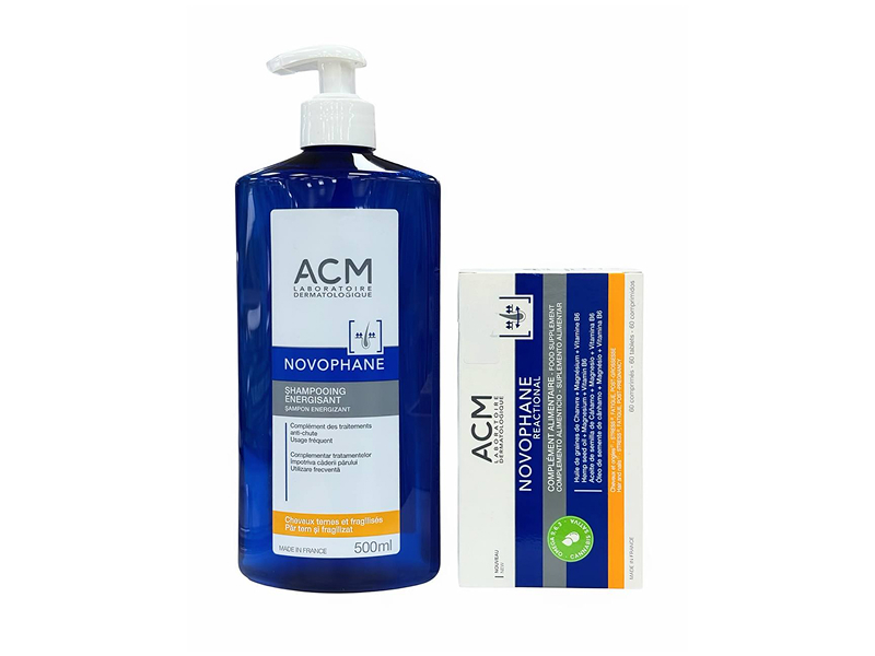 SET Novophane Energizing sampon 500ml+Novophane caps. N60