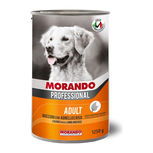 MORANDO Hrană umedă  pentru caini Bocconcini Morando Cane Agnello Riso 1250g