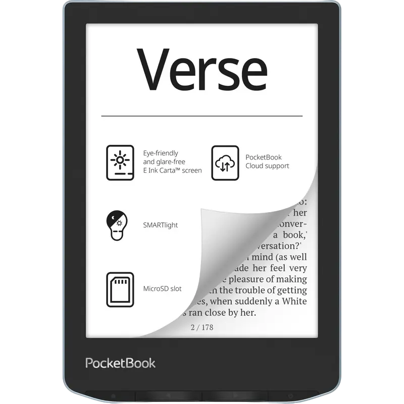 eBook Reader PocketBook Verse 629, Albastru stralucitor